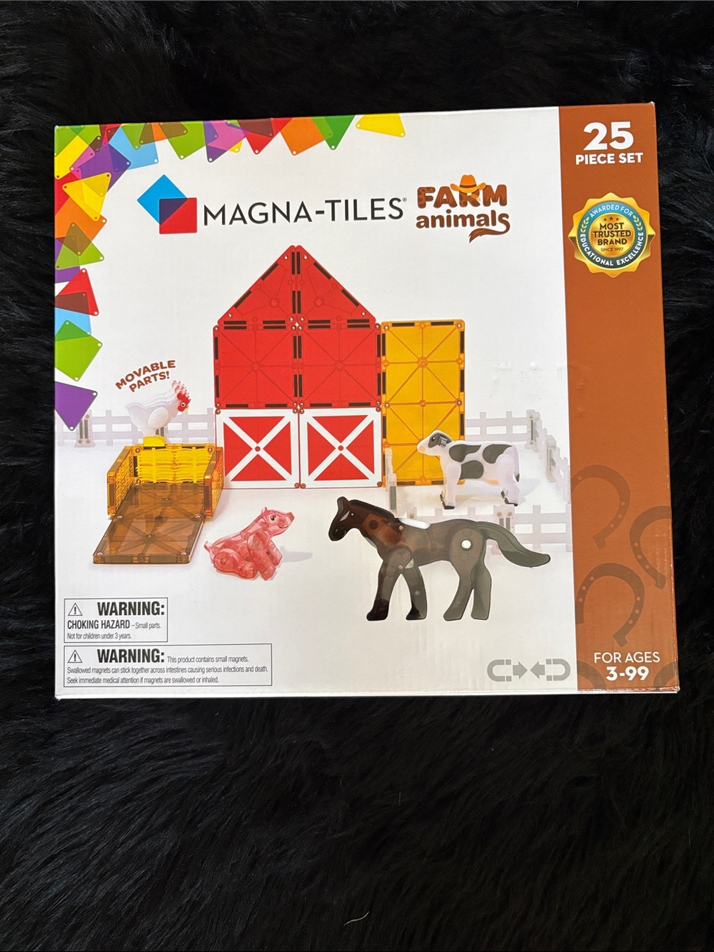 Magna-Tiles Farm Animals 25-Piece Building Set - Multi-Color